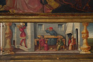 Detalj fra Coronation of the Virgin (tempera på tre)